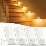Ulteronixshop - veilleuse d�tecteur de mouvement, lot de 4 veilleuses led rechargeables avec 3 modes(auto ...