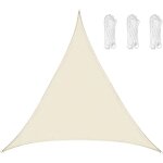 Ulteronixshop - voile d'ombrage triangulaire de 3 m x 3 m x 3 m, avec kit de fixation, auvent de protection ...
