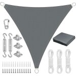 Ulteronixshop - voile d'ombrage triangulaire 4x4x4m avec kit fixation, toile ombrage triangulaire imperm�able, ...