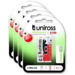 Uniross lot de 4 packs de 2 piles rechargeable aa / hr6 2100 nimh hybrio, 1. 2v
