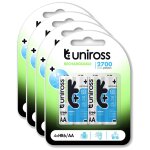 Uniross lot de 4 packs de 4 piles rechargeable aa / hr6 2700 nimh hybrio, 1. 2v