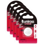 Uniross lot de 5 packs de 1 pile lithium cr2450, 3v Uniross lot de 5 packs de 1 pile lithium cr2450, 3v