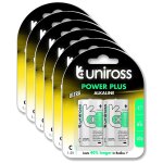 Uniross lot de 6 packs de 2 piles alcalines c - lr14 power plus 1, 5v
