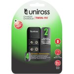 Uniross chargeur twin pour 1  2 piles ni - mh 9v