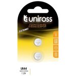 Uniross pack de 2 piles boutons alcaline lr44 / ag13 / lr1154 - 1, 5v