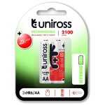 Uniross pack de 2 piles rechargeable aa / hr6 2100 nimh hybrio, 1. 2v