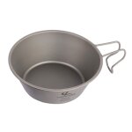 Ustensile de cuisine de camping de 300ml, bol en titane pour l'ext�rieur, pot suspendu portable, pique ...