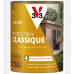 V33 - lasure protection classique chene clair satin - 0, 75l - rose