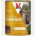 V33 - lasure protection classique chene clair satin - 0, 75l - rouge