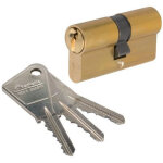 Vachette - assa abloy 7100 cylindre double laiton 40x40 17158000 avec 3 clefs