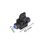 Vanne d'arrt d'eau  2 voies, port de verrouillage antidrapant, accs rapide, interface 4mm 6mm 8mm ...