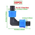 Vanne d'arrt universelle pour l'irrigation goutte -  - goutte, adaptateur universel de 1 / 2 de pouce, ...