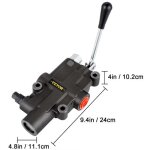 Vanne de contrle hydraulique - vevor - 121gpm4300 - vanne  bobine hydraulique 40 l - min 4500 psi - ...