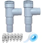 Vanne piscine avec adaptateur tuyau piscine 32 mm, accessoires piscine raccord connecteur tuyau de vanne ...