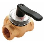 Vanne rotative - en laiton dzr 3 voies - hrb 26v34 danfoss