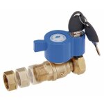 Vanne � sph�re pour compteur - cadenassable - 20x27 - m20x27 - sferalocking sferaco