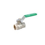 Vanne � sph�re passage int�gral pn40 nf acs poign�e plate verte f / f 3 / 4  (20x27) sferaco