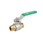 Vanne � sph�re passage int�gral pn40 nf acs poign�e plate verte m / m 3 / 4  (20x27) sferaco