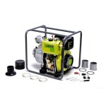 Varan motors - 92707 pompe � eau diesel motopompe 4'' 418cc 10cv, d�m. electrique, 96m� / h, 31m max ...