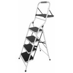 Varan motors - cqx804t escabeau avec poign�e et plateforme pour outils, escabelle � 4 marches, 158cm, ...