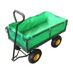 Varan motors - tc1840a - 2 chariot de jardin, remorque � main, avec b�che, cot�s amovibles, max 200kg ...