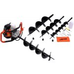 Varan motors - tt - gd520b tariere thermique essence 3cv 52cc + 3 sabots de forage (100 150 200mm), eu2 ...