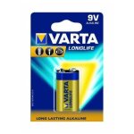 Varta lot de 10 blisters de 1 pile alcaline longlife e - bloc (6lr61) 9v