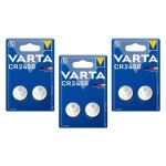 Varta lot de 3 blisters de 2 piles bouton lithium 6450 cr2450 3v Varta lot de 3 blisters de 2 piles bouton lithium 6450 cr2450 3v