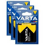 Varta lot de 3 blisters x 1 pile plate zinc - carbon superlife 4. 5v 3r12