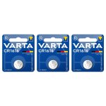 Varta lot de 3 piles bouton lithium  electronics  cr1616 3 volt
