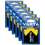 Varta lot de 6 blisters x 1 pile plate zinc - carbon superlife 4. 5v 3r12