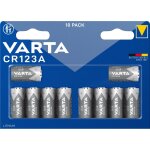 Varta pack 10 piles photo lithium cylindrical cr123a