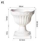 Vase blanc en spirale en plastique, conteneur d'arrangement de fleurs nordique, pot de fleur cratif ...