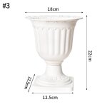 Vase blanc en spirale en plastique, conteneur d'arrangement de fleurs nordique, pot de fleur cratif ...