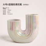 Vase en cramique dgrad style nordique sens haut de gamme salon porche meuble tv vase a fleurs gomtrique ...