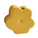 Vase en céramique en forme de fleur pour salon, cuisine, bureau, décor géométrique, jaune Vase en céramique en forme de fleur pour salon, cuisine, bureau, décor géométrique, jaune