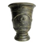 Vase esprit anduze vasque jardinière pot de fleurs décoration extérieure en fonte vert anglais 40, 5x40, ... Vase esprit anduze vasque jardinière pot de fleurs décoration extérieure en fonte vert anglais 40, 5x40, ...