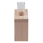 Vase a essai en verre de cristal sur support en bois, pots de fleurs pour plantes hydroponiques, dcoration ...
