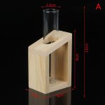 Vase a essai en verre de cristal sur support en bois, pots de fleurs pour plantes hydroponiques, d�coration ...