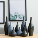 Vases a fleurs en cramique, texture glace lisse, design mat, stable, moderne, pour la maison, dcorations ...