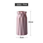 Vase a fleurs en plastique imitation cramique origami, dcoration de style nordique pour la maison, ...