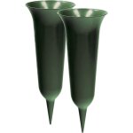 Vase funraire avec piquet de terrevase de cimetirevase a bouchon dcoration funraireplastique30 x ...