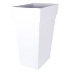 Vase haut carr toscane xxl blanc - 43. 3x43. 3x80cm 98l - eda plastiques