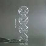 Vase hydroponique a bulles en verre transparent, style mignon, vase a fleurs unique, vase globose cratif ...