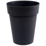 Vase mi - haut rond toscane blanc - 44x53cm 50l - eda plastiques