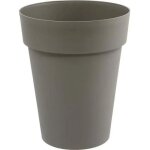 Vase mi - haut rond toscane taupe - 44x53cm 50l - eda plastiques