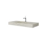 Vasque en hpl cm. 100 bain central chene glace