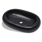 Vasque ovale cramique noir pour salle de bain