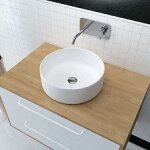 Vasque ? poser ronde en c?ramique - diam?tre 36cm - hauteur 11. 5cm - pop round