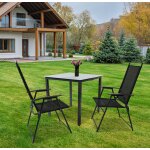 Vcm 3 - pi�ces de meubles de jardin ensemble de meubles de jardin table en verre chaises a dossier haut ...